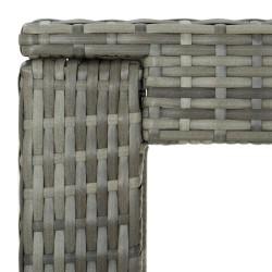 Table de bar de jardin Gris 100x60,5x110,5 cm Résine tressée 