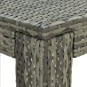 Table de bar de jardin Gris 100x60,5x110,5 cm Résine tressée 
