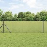 Clôture en fil soudé avec 13 poteaux Gris 0.8x25 m Acier 