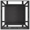 brasero carré noir 80x80x30 cm en acier 