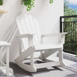 Chaise Berçante Adirondack Blanche 73,5x92x90 cm HDPE 