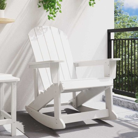 Chaise Berçante Adirondack Blanche 73,5x92x90 cm HDPE 