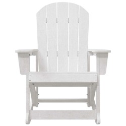 Chaise Berçante Adirondack Blanche 73,5x92x90 cm HDPE 