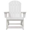 Chaise Berçante Adirondack Blanche 73,5x92x90 cm HDPE 