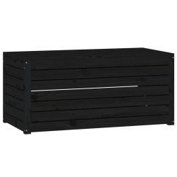 Boîte de jardin noir 101x50,5x46,5 cm bois massif de pin 