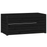 Boîte de jardin noir 101x50,5x46,5 cm bois massif de pin 