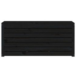 Boîte de jardin noir 101x50,5x46,5 cm bois massif de pin 
