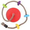 Corde d'escalade pour enfants avec siège à disque et plateformes 200 cm de vidaXL 