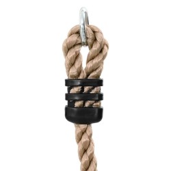 Corde d'escalade pour enfants avec siège à disque et plateformes 200 cm de vidaXL 