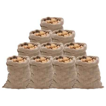 Sacs en jute 10 pcs 60x105 cm 100 % jute 220 g/m² 