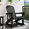 Chaise berçante Adirondack noire 73,5x92x90 cm HDPE 
