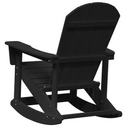 Chaise berçante Adirondack noire 73,5x92x90 cm HDPE 