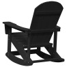Chaise berçante Adirondack noire 73,5x92x90 cm HDPE 