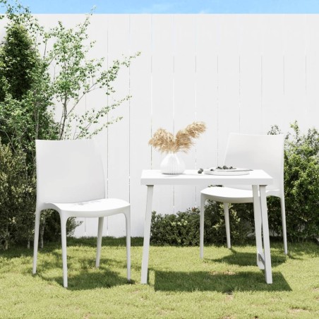 Chaises de jardin lot de 2 blanc 50x46x80 cm polypropylène 