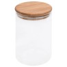 Pots de conservation en verre couvercle en bambou 4 pcs 800 ml 