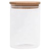 Pots de conservation en verre couvercle en bambou 4 pcs 800 ml 