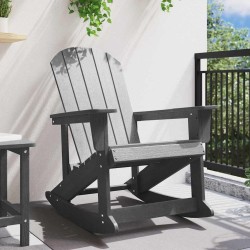 fauteuil à bascule Adirondack gris clair 73.5x92x90 cm HDPE 