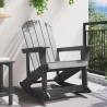 fauteuil à bascule Adirondack gris clair 73.5x92x90 cm HDPE 