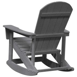 fauteuil à bascule Adirondack gris clair 73.5x92x90 cm HDPE 
