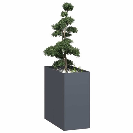 Jardinière anthracite 40x80x80 cm acier 