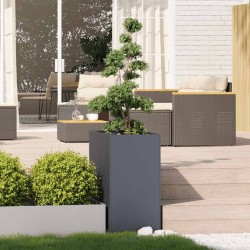 Jardinière anthracite 40x80x80 cm acier 