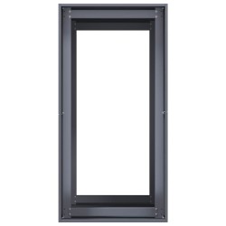 Jardinière anthracite 40x80x80 cm acier 