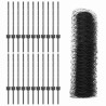 Pieux de clôture 11 pcs U-Channel Gris 60 cm Acier 
