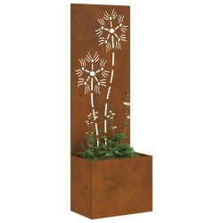 Jardinier avec Panneau Décoratif Rouillé 50 x 140 cm 