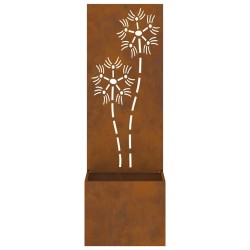 Jardinier avec Panneau Décoratif Rouillé 50 x 140 cm 