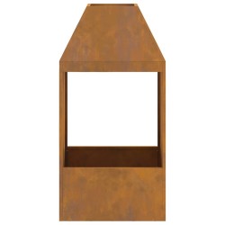 Brasero 50x50x100 cm en acier résistant aux intempéries 