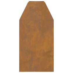 Brasero 50x50x100 cm en acier résistant aux intempéries 