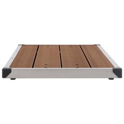 Receveur de douche extérieur WPC Inox 110x62 cm Marron 