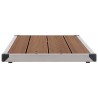 Receveur de douche extérieur WPC Inox 110x62 cm Marron 