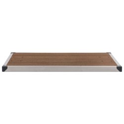Receveur de douche extérieur WPC Inox 110x62 cm Marron 