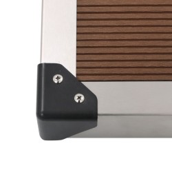 Receveur de douche extérieur WPC Inox 110x62 cm Marron 