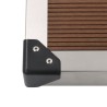Receveur de douche extérieur WPC Inox 110x62 cm Marron 