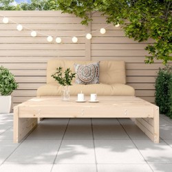 Repose-pied de jardin 120x80 cm bois de pin massif 