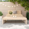 Repose-pied de jardin 120x80 cm bois de pin massif 