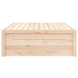 Repose-pied de jardin 120x80 cm bois de pin massif 