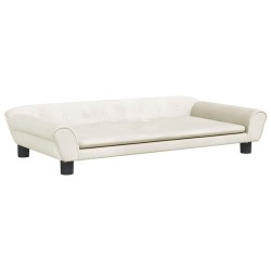 Lit pour chien crème 100x50x21 cm velours 
