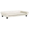 Lit pour chien crème 100x50x21 cm velours 