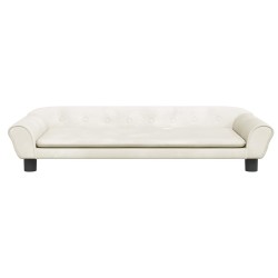 Lit pour chien crème 100x50x21 cm velours 