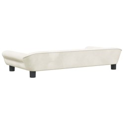 Lit pour chien crème 100x50x21 cm velours 