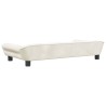 Lit pour chien crème 100x50x21 cm velours 
