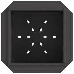 Foyer sans fumée Noir 58x58x51 cm Acier 