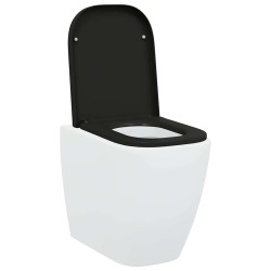 Siège de toilette à déclenchement rapide avec fermeture douce Duroplast Noir 