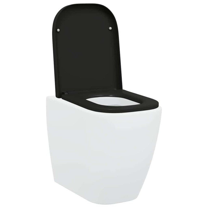 Siège de toilette à déclenchement rapide avec fermeture douce Duroplast Noir 