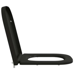 Siège de toilette à déclenchement rapide avec fermeture douce Duroplast Noir 