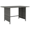 Table à dîner de jardin Gris 110x70x65 cm Résine tressée 