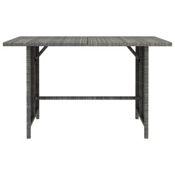 Table à dîner de jardin Gris 110x70x65 cm Résine tressée 
